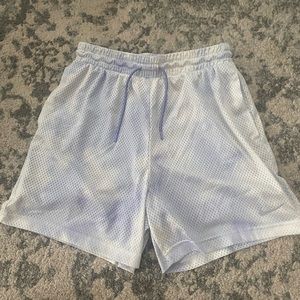 Blue and white nike shorts